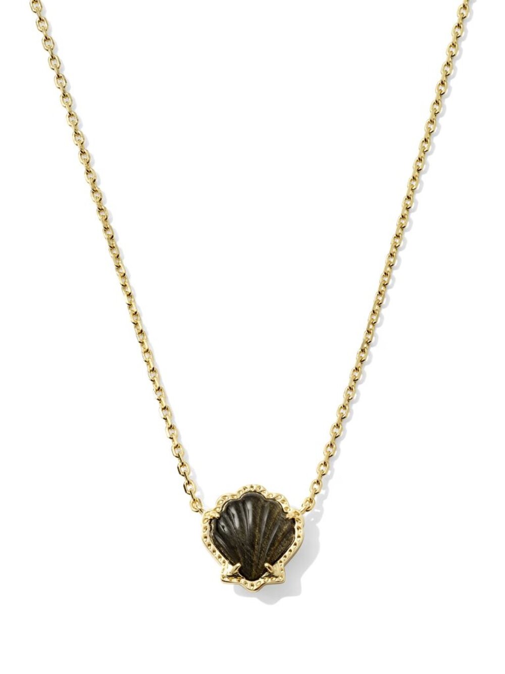 Kendra Scott Brynne Gold Shell Short Pendant Necklace in Golden